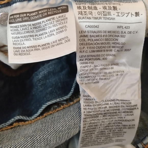 Levi's 505 Boot Cut Blue Denim 10" High Rise Jeans sz 31 x 30 - Picture 7 of 9